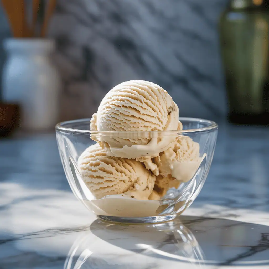 No-machine vanilla bean ice cream made with heavy cream